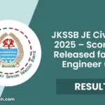 JKSSB JE Civil Result 2025