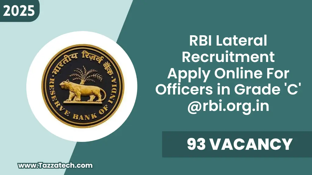 RBI Lateral Recruitment Apply Online