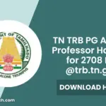 TN TRB PG Assistant Professor Hall Ticket