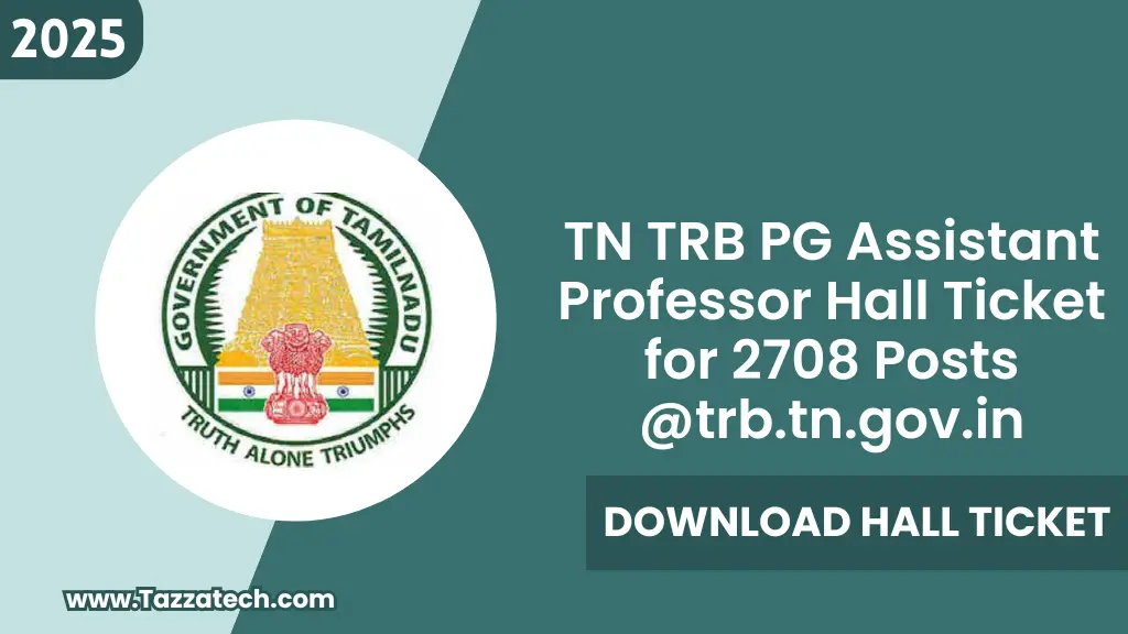 TN TRB PG Assistant Professor Hall Ticket