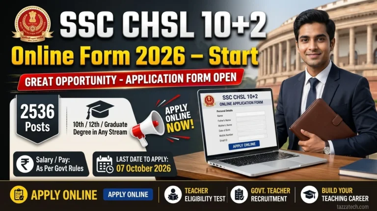 SSC CHSL 10+2 Online Form 2026 – Start