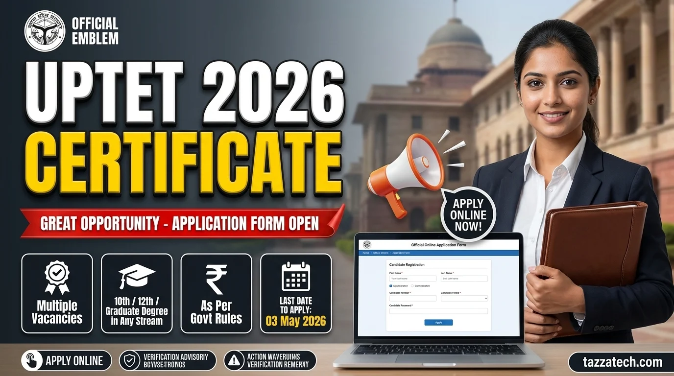 UPTET 2026 Certificate