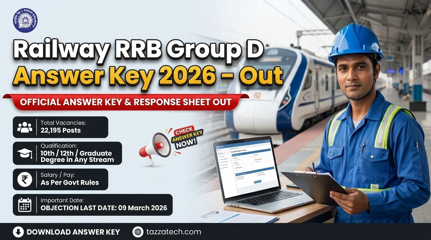 Railway RRB Group D Answer Key 2026 – Out
