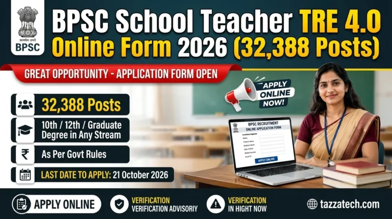 BPSC School Teacher TRE 4.0 Online Form 2026 (32,388 Posts)