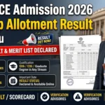 BCECE Admission 2026 Mop-up Allotment Result