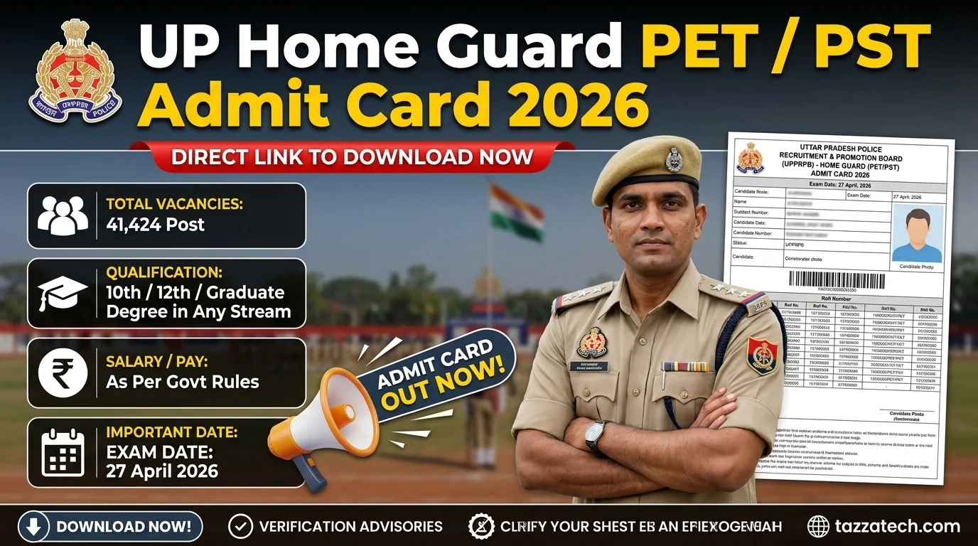 UP Home Guard PET / PST Admit Card 2026