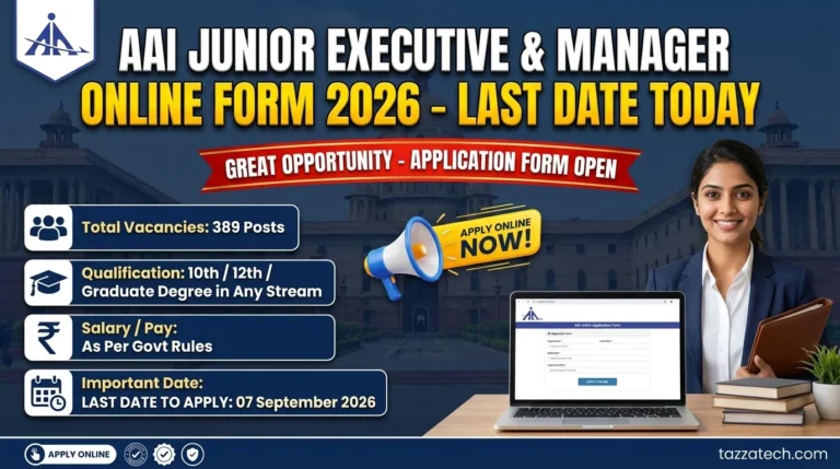 AAI Junior Executive & Manager Online Form 2026 – Last Date Today