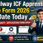 Railway ICF Apprentice Online Form 2026 – Last Date Today
