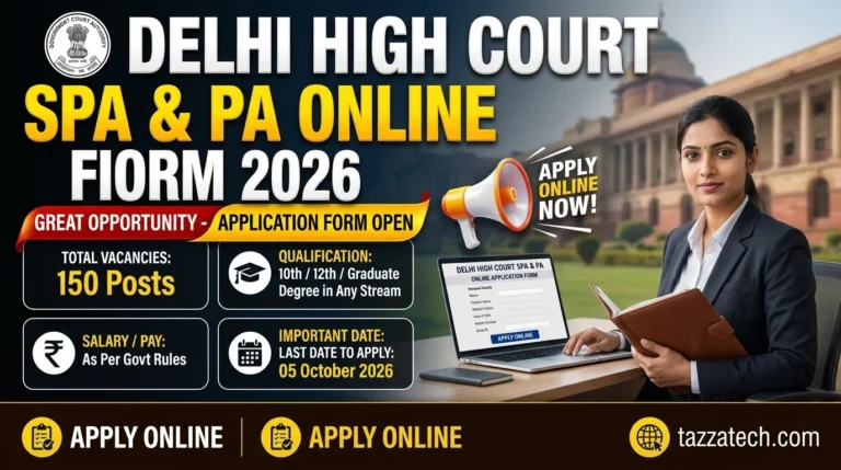 Delhi High Court SPA & PA Online Form 2026