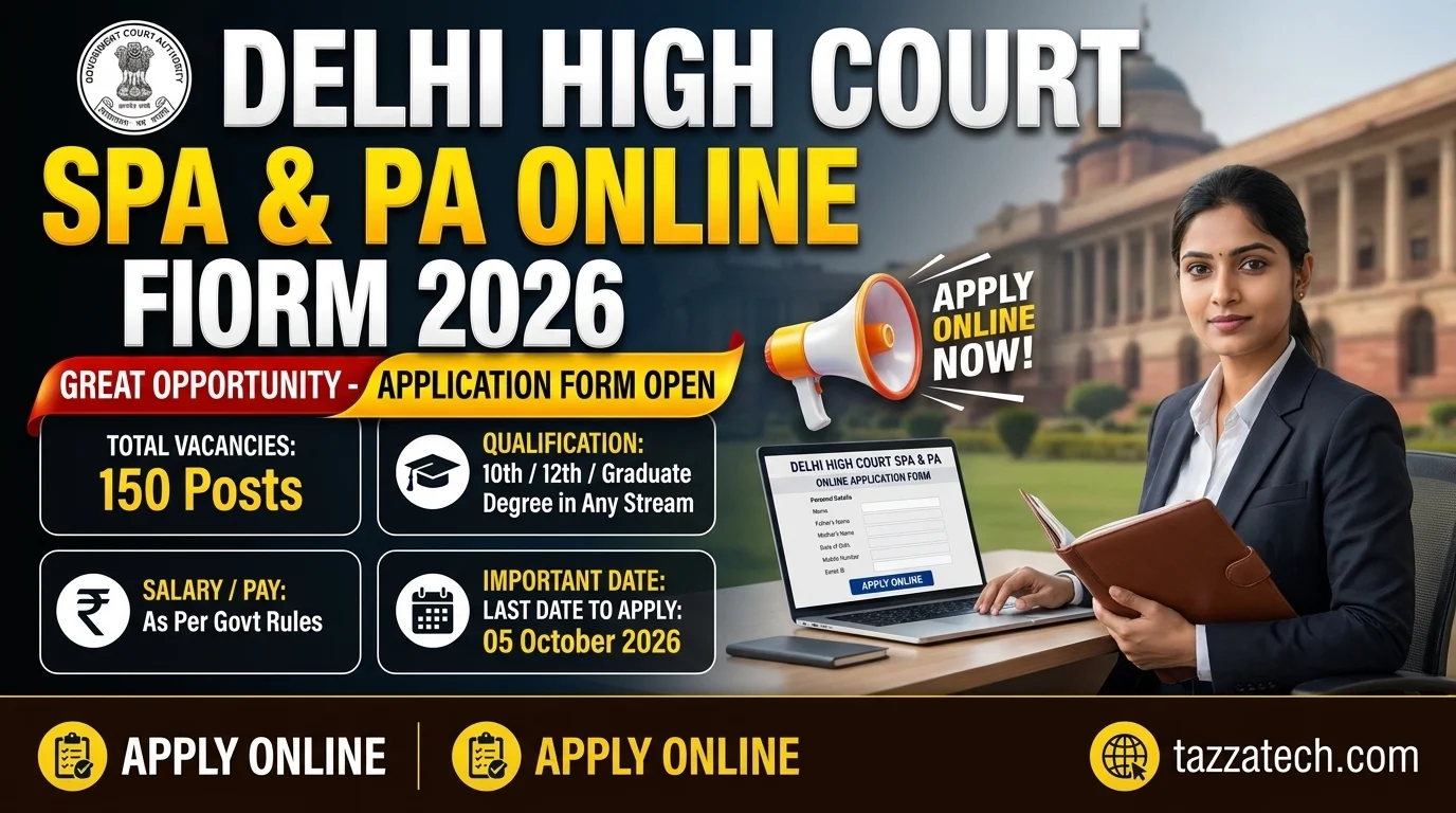 Delhi High Court SPA & PA Online Form 2026