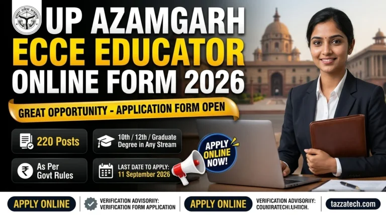UP Azamgarh ECCE Educator Online Form 2026