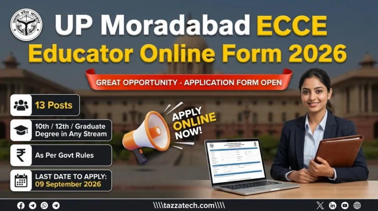 UP Moradabad ECCE Educator Online Form 2026