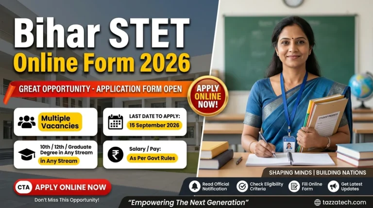Bihar STET Online Form 2026