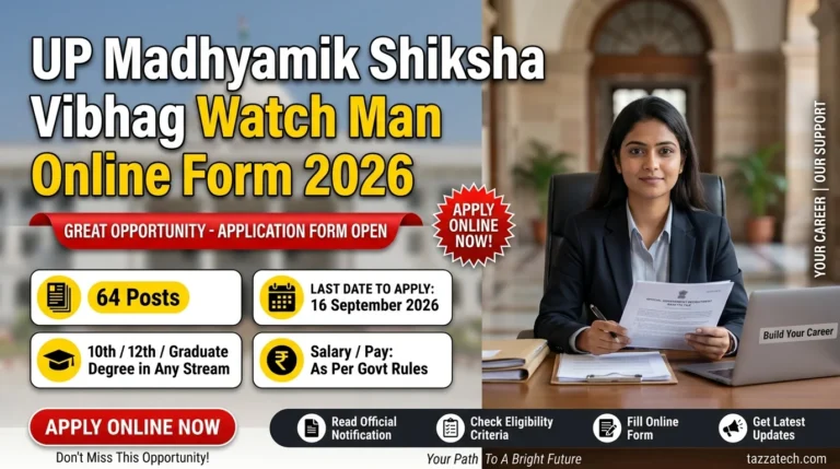 UP Madhyamik Shiksha Vibhag Watch Man Online Form 2026