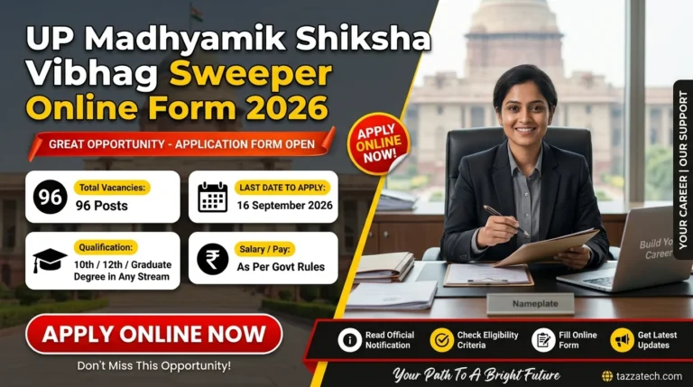 UP Madhyamik Shiksha Vibhag Sweeper Online Form 2026