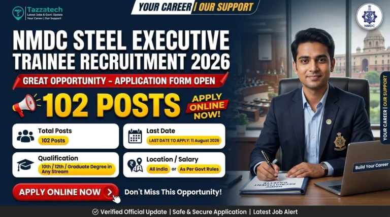 Nmdc Steel Executive Trainee Recruitment 2026