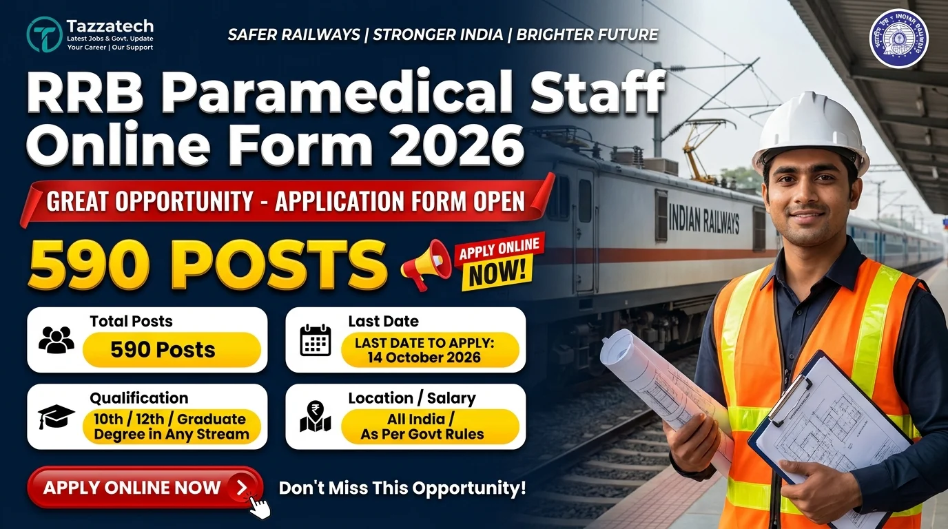 RRB Paramedical Staff Online Form 2026