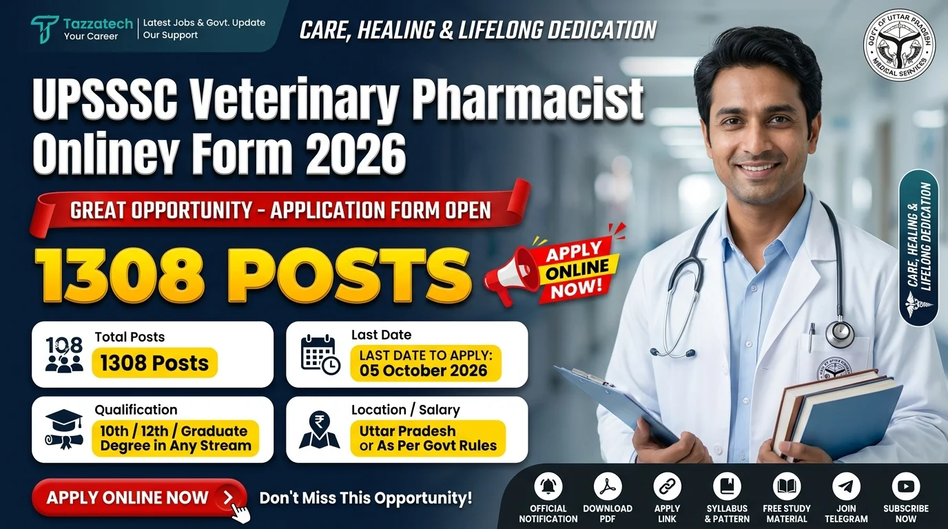 UPSSSC Veterinary Pharmacist Online Form 2026