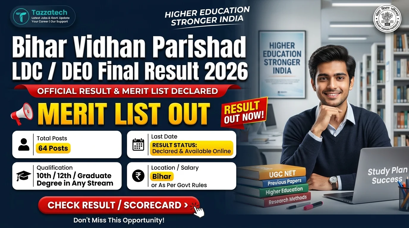 Bihar Vidhan Parishad LDC / DEO Final Result 2026
