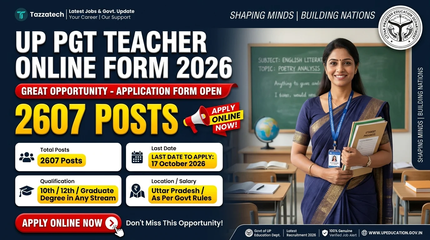 UP PGT Teacher Online Form 2026