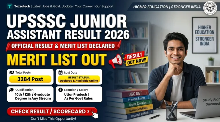 UPSSSC Junior Assistant Result 2026
