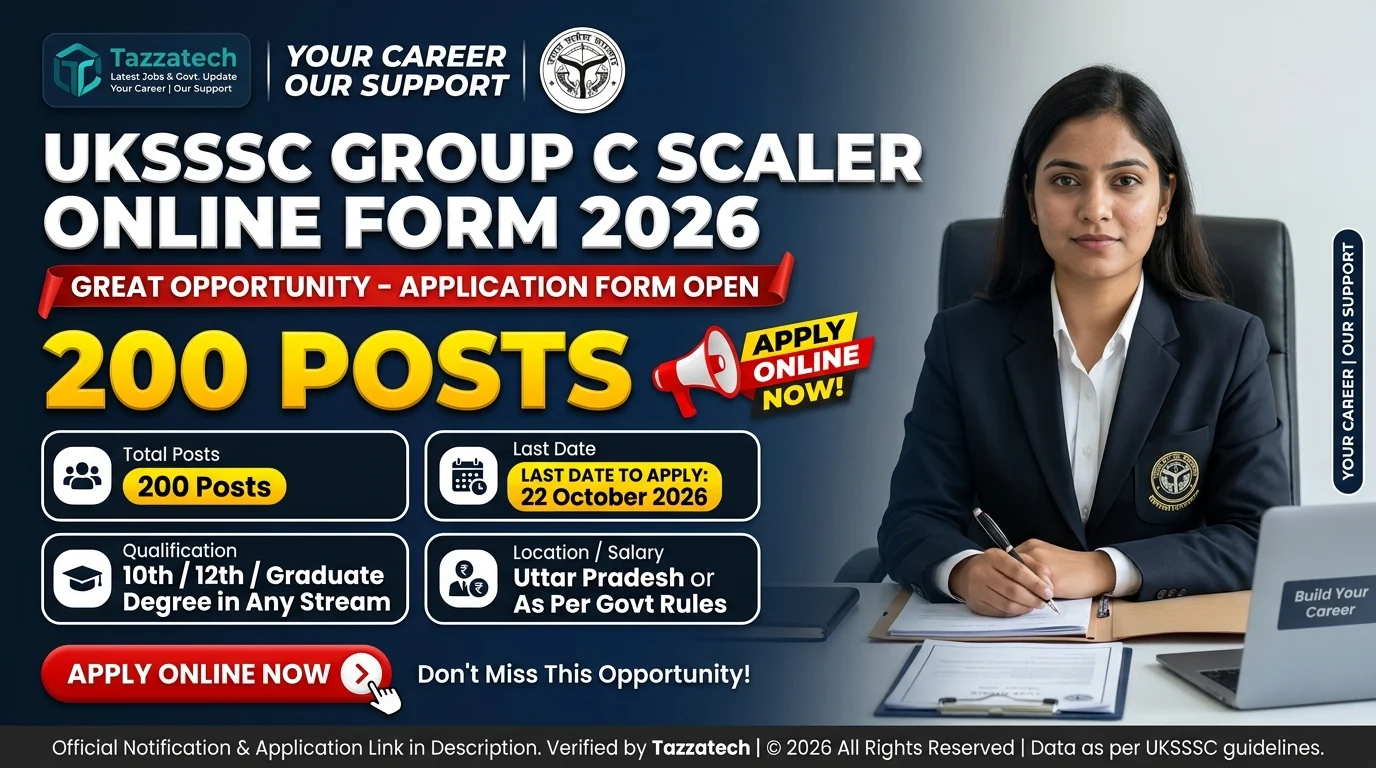 UKSSSC Group C Scaler Online Form 2026