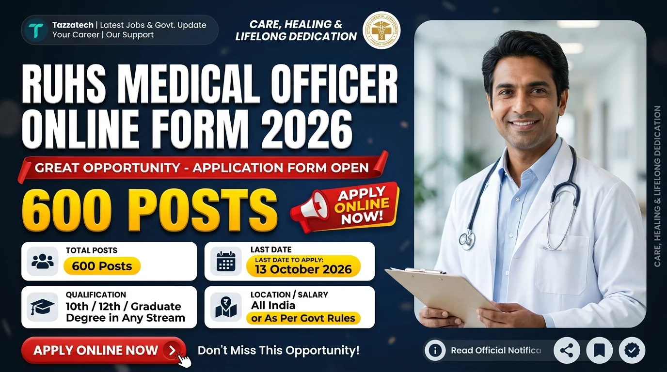 RUHS Medical Officer Online Form 2026