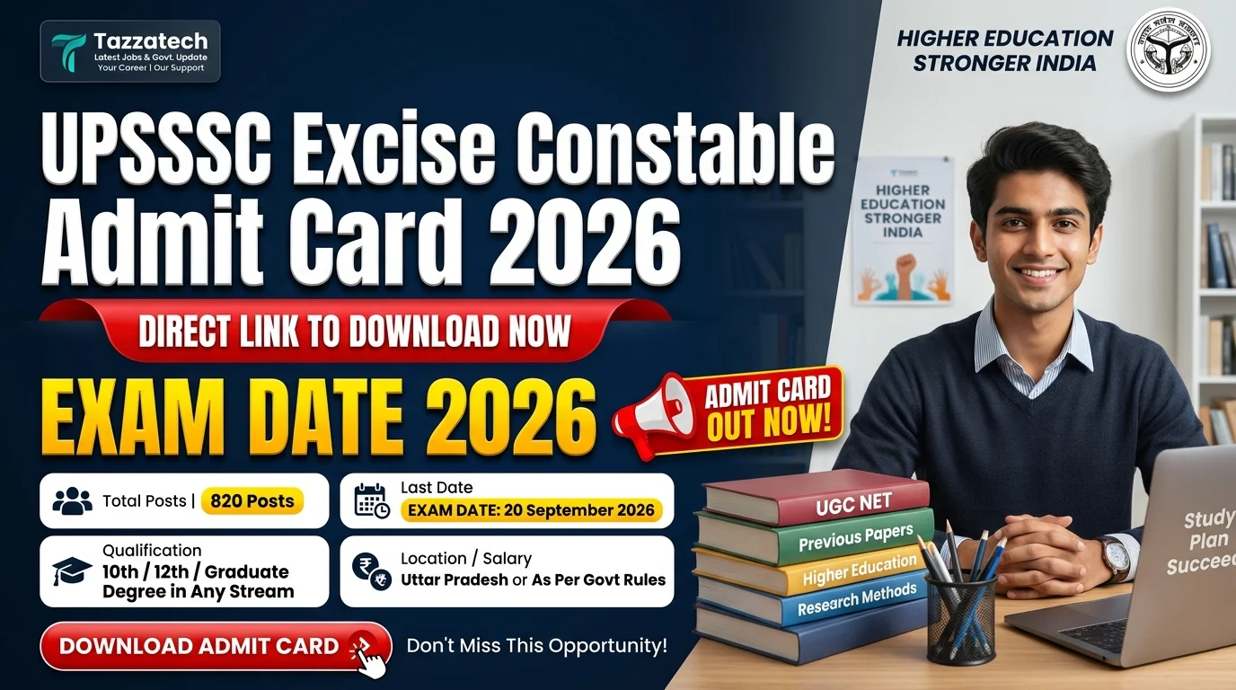 UPSSSC Excise Constable Admit Card 2026