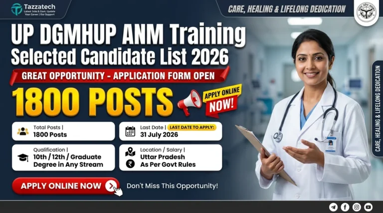 UP DGMHUP ANM Training Selected Candidate List 2026