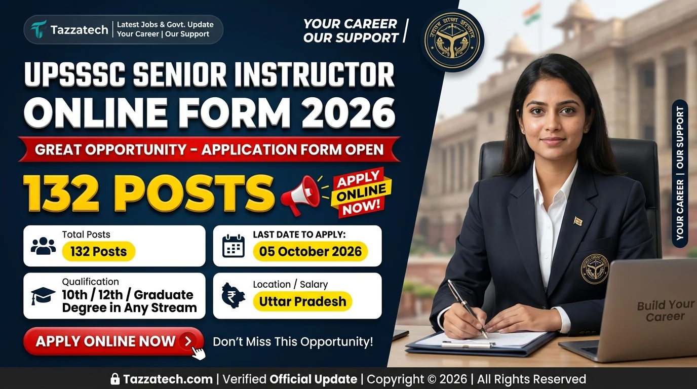 UPSSSC Senior Instructor Online Form 2026