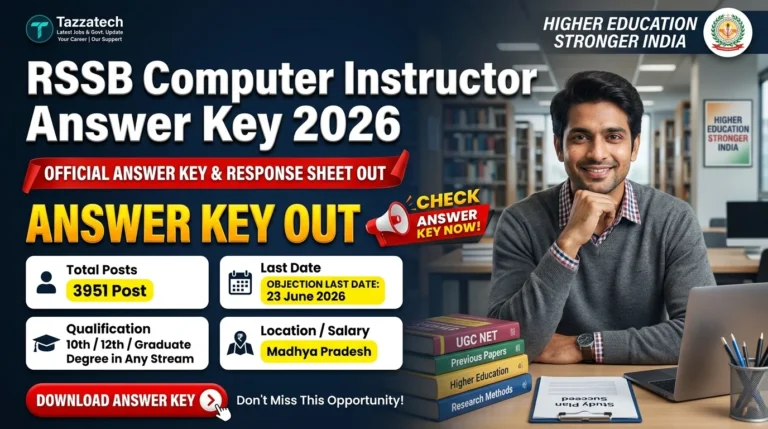 RSSB Computer Instructor Answer Key 2026