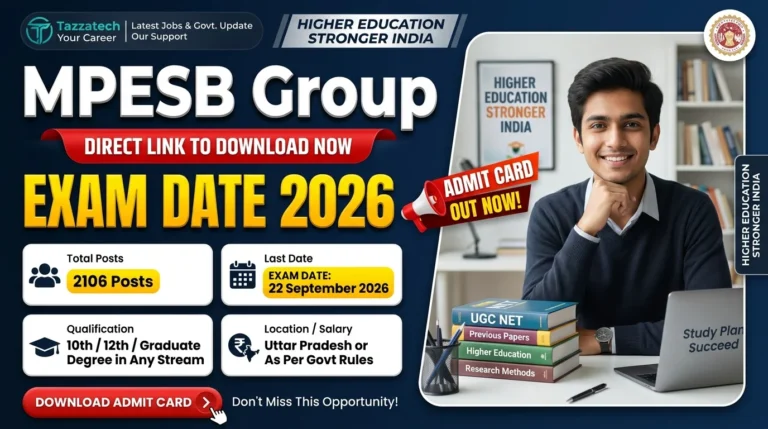 MPESB Group-2 Sub Group-4 Patwari Admit Card 2026