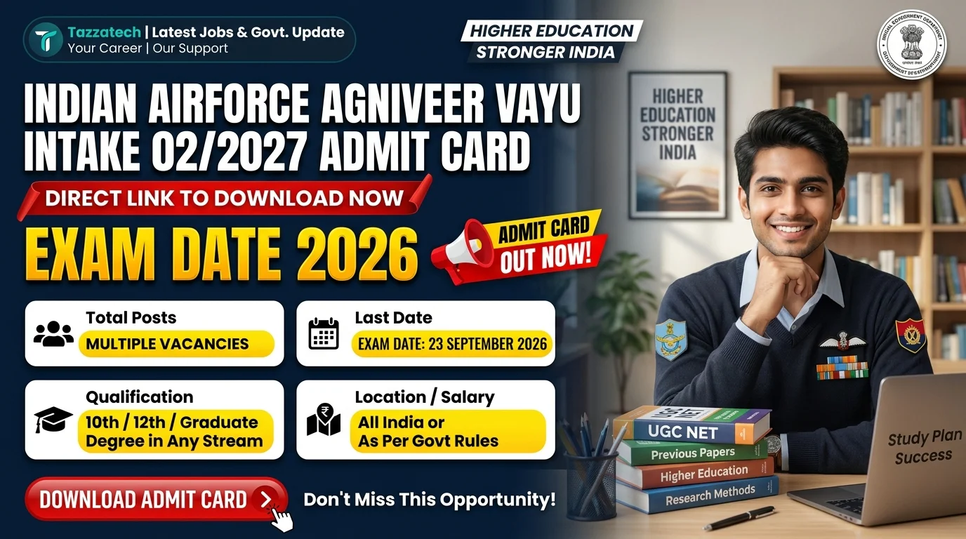 Indian Airforce Agniveer Vayu Intake 02/2027 Admit Card