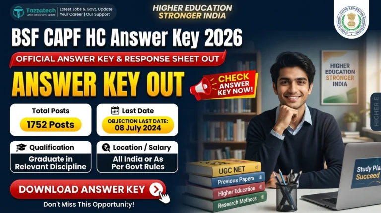 BSF CAPF HC (Ministerial) Answer Key 2026 – Out