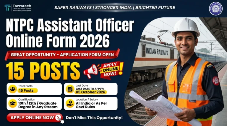 NTPC Assistant Officer Online Form 2026