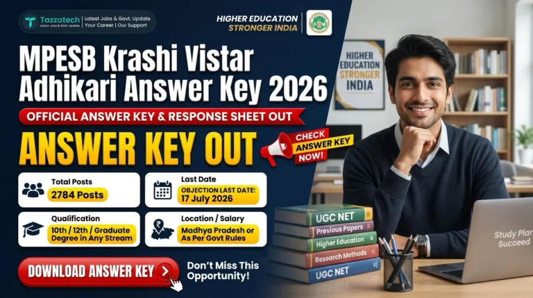 MPESB Krashi Vistar Adhikari Answer Key 2026 – Out