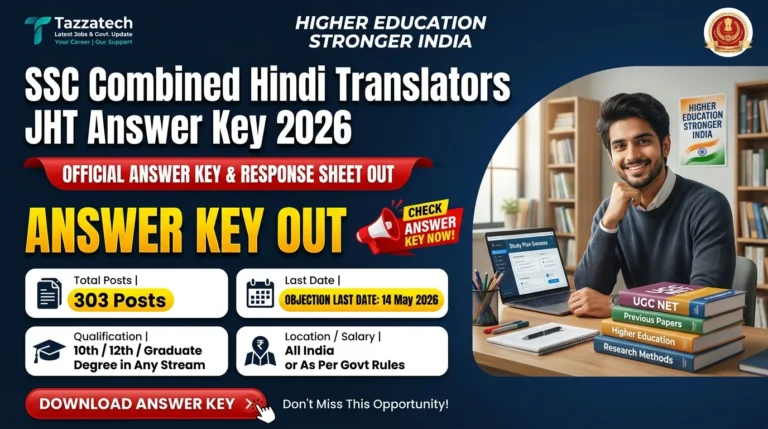 SSC Combined Hindi Translators JHT Answer Key 2026