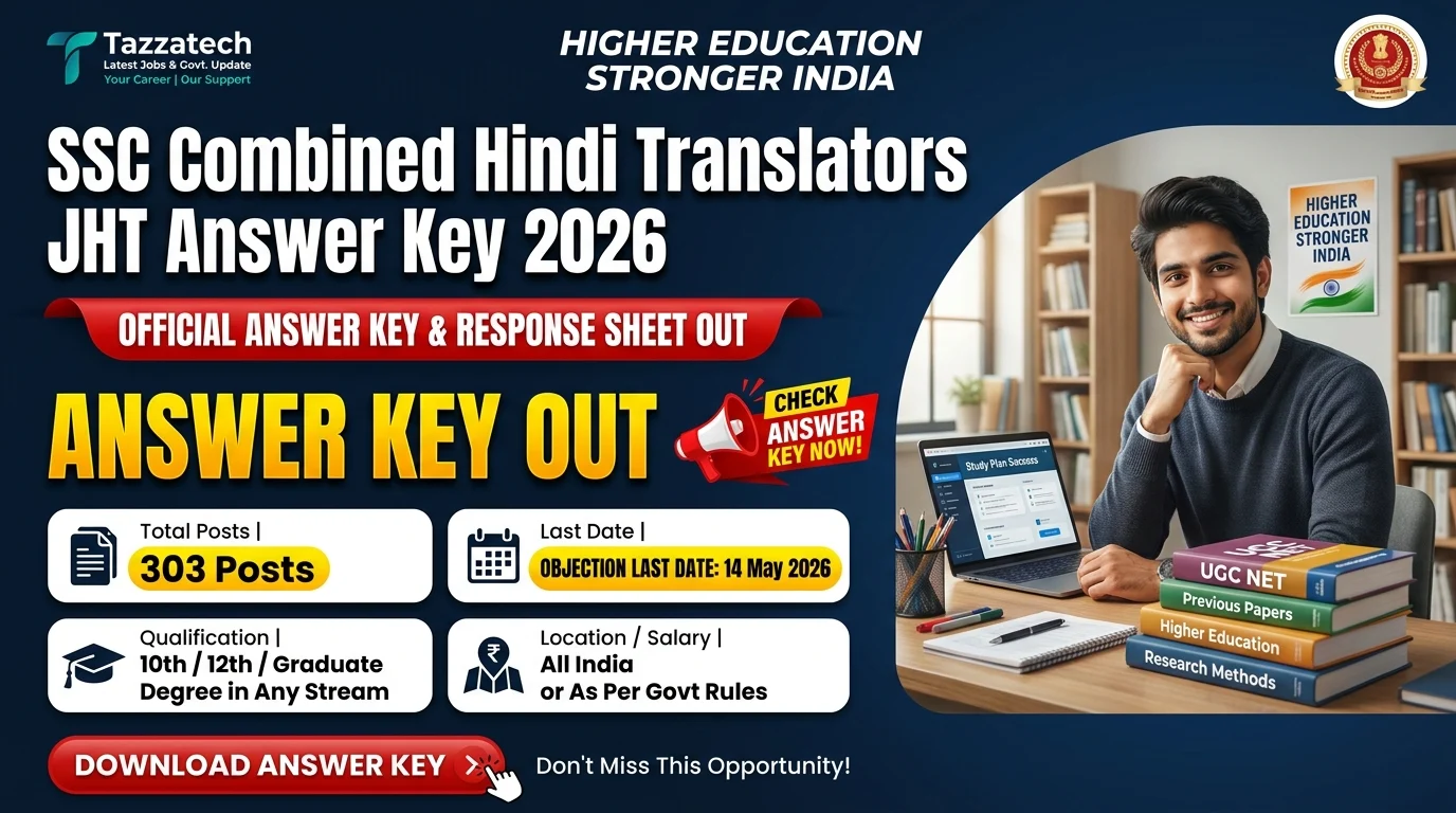 SSC Combined Hindi Translators JHT Answer Key 2026
