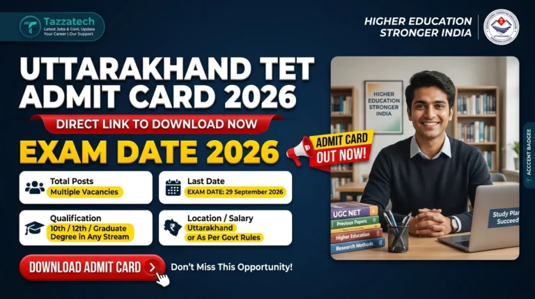 Uttarakhand TET Admit Card 2026