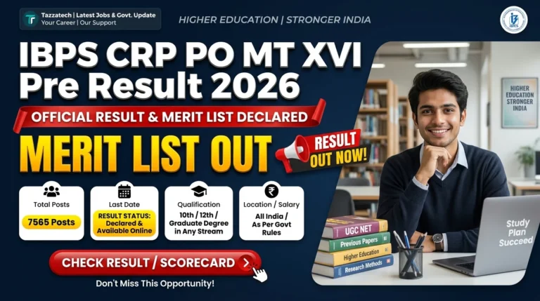 IBPS CRP PO MT XVI Pre Result 2026 – Out
