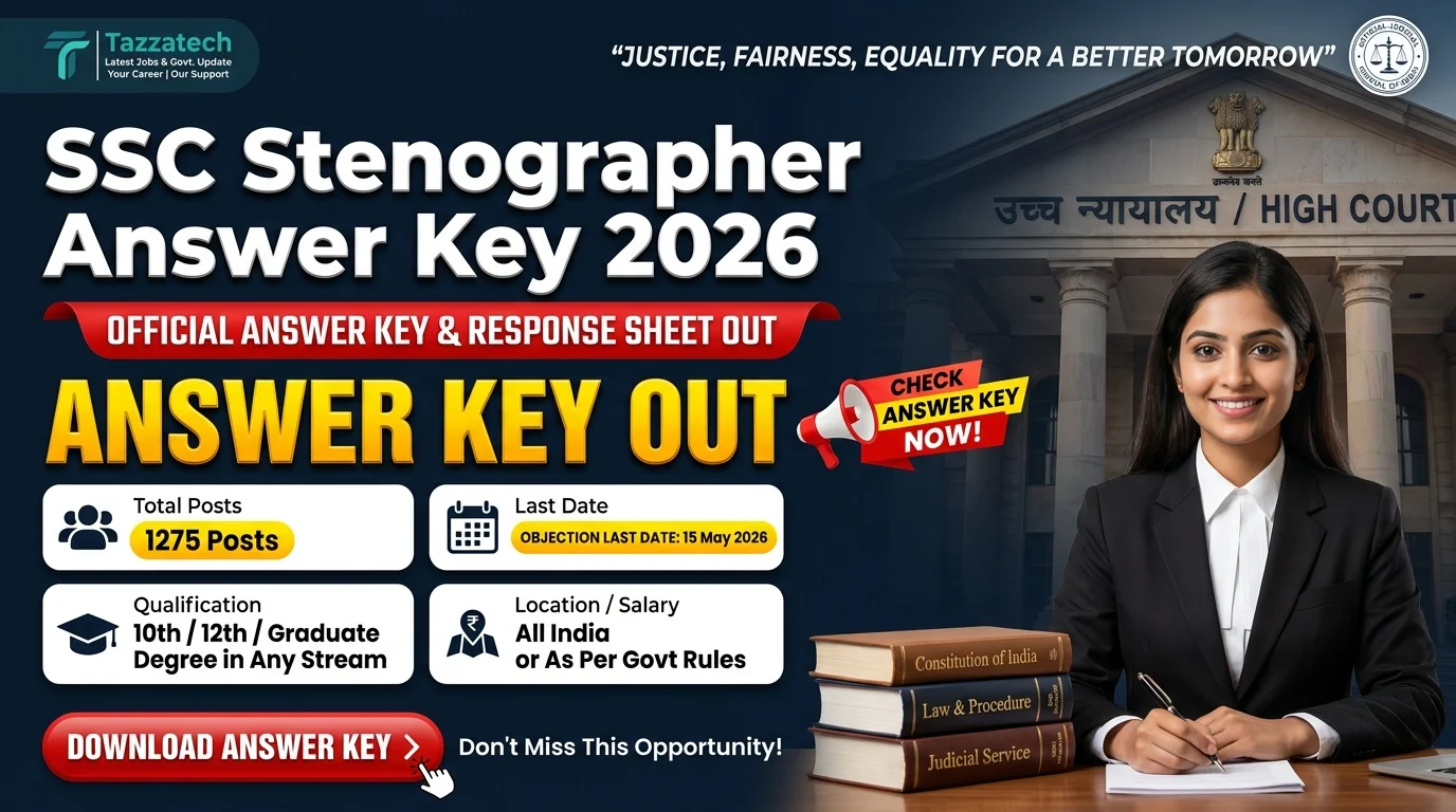SSC Stenographer Answer Key 2026