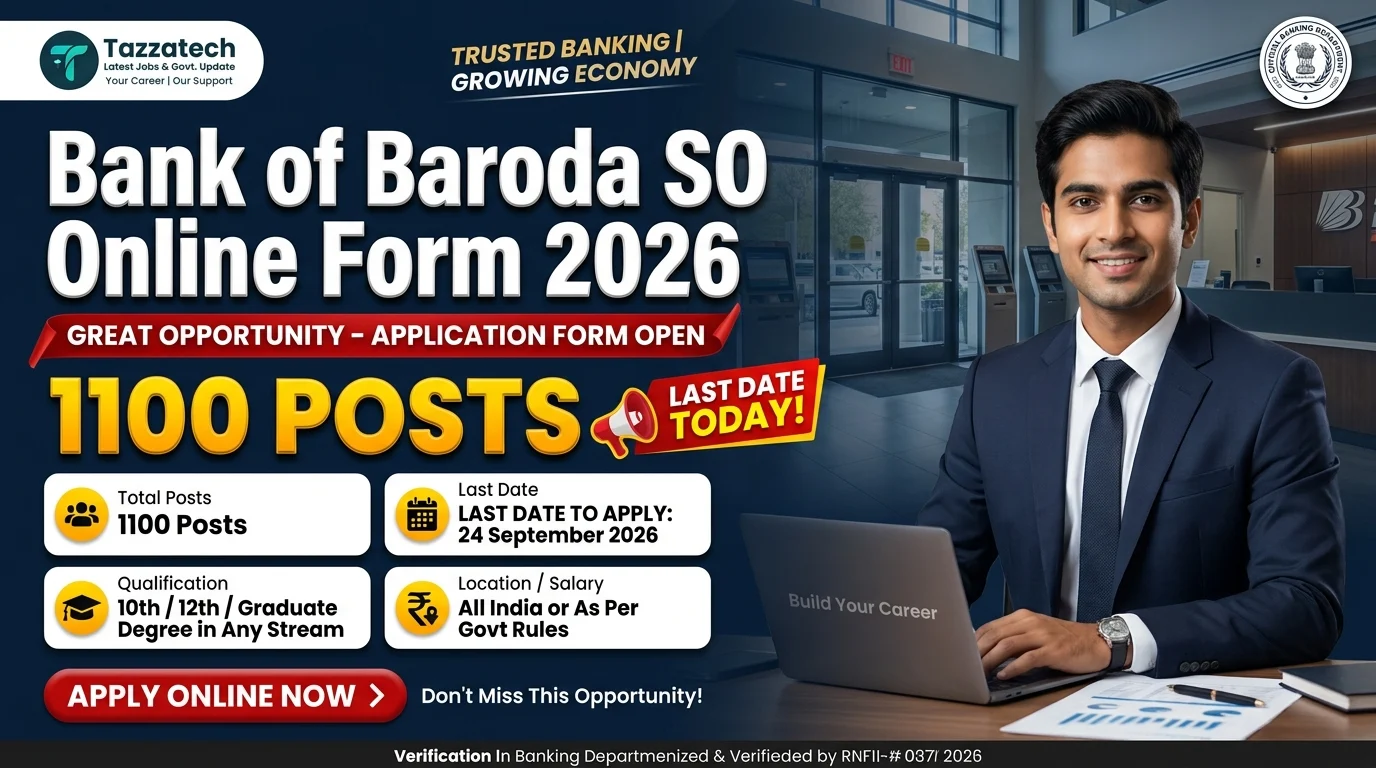 Bank of Baroda SO Online Form 2026