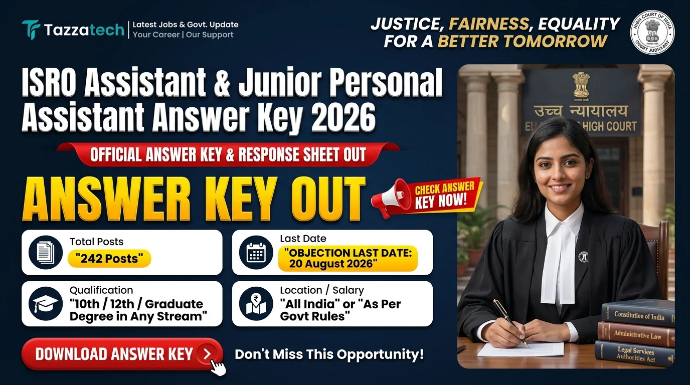 ISRO Assistant & Junior Personal Assistant Answer Key 2026