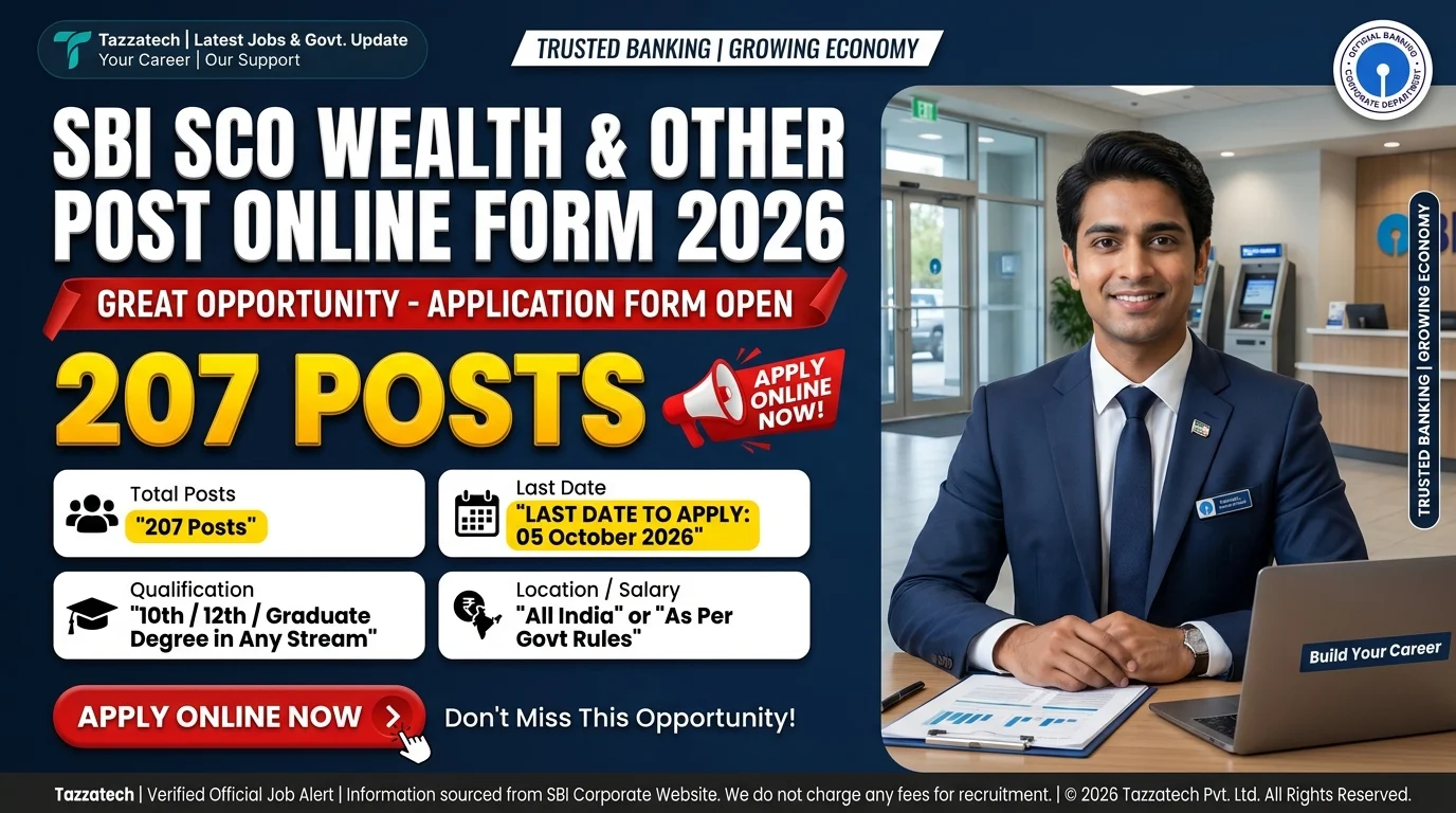 SBI SCO Wealth & Other Post Online Form 2026