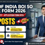 Bank of India BOI SO Online Form 2026