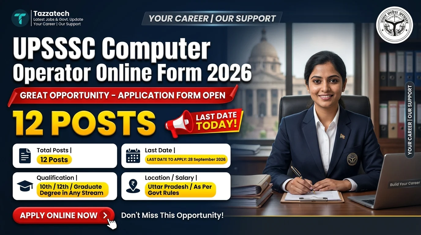 UPSSSC Computer Operator Online Form 2026