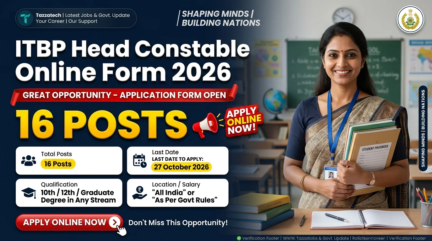 ITBP Head Constable Online Form 2026