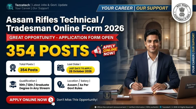 Assam Rifles Technical / Tradesman Online Form 2026