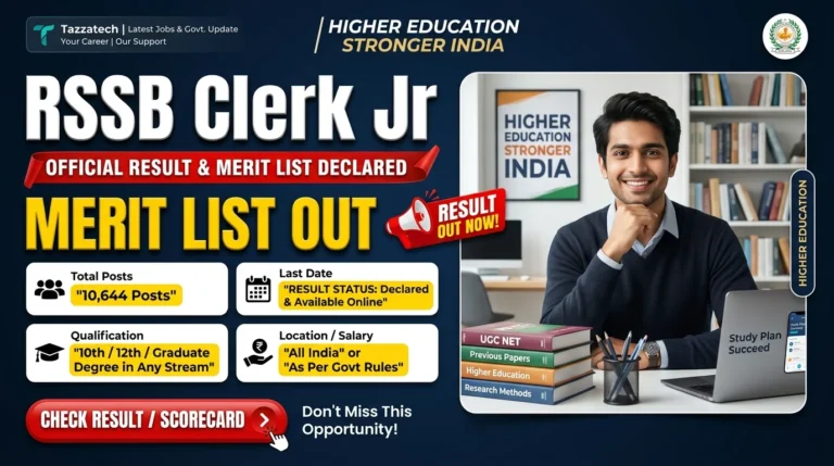 RSSB Clerk Jr-II / Junior Assistant Result 2026 – Out