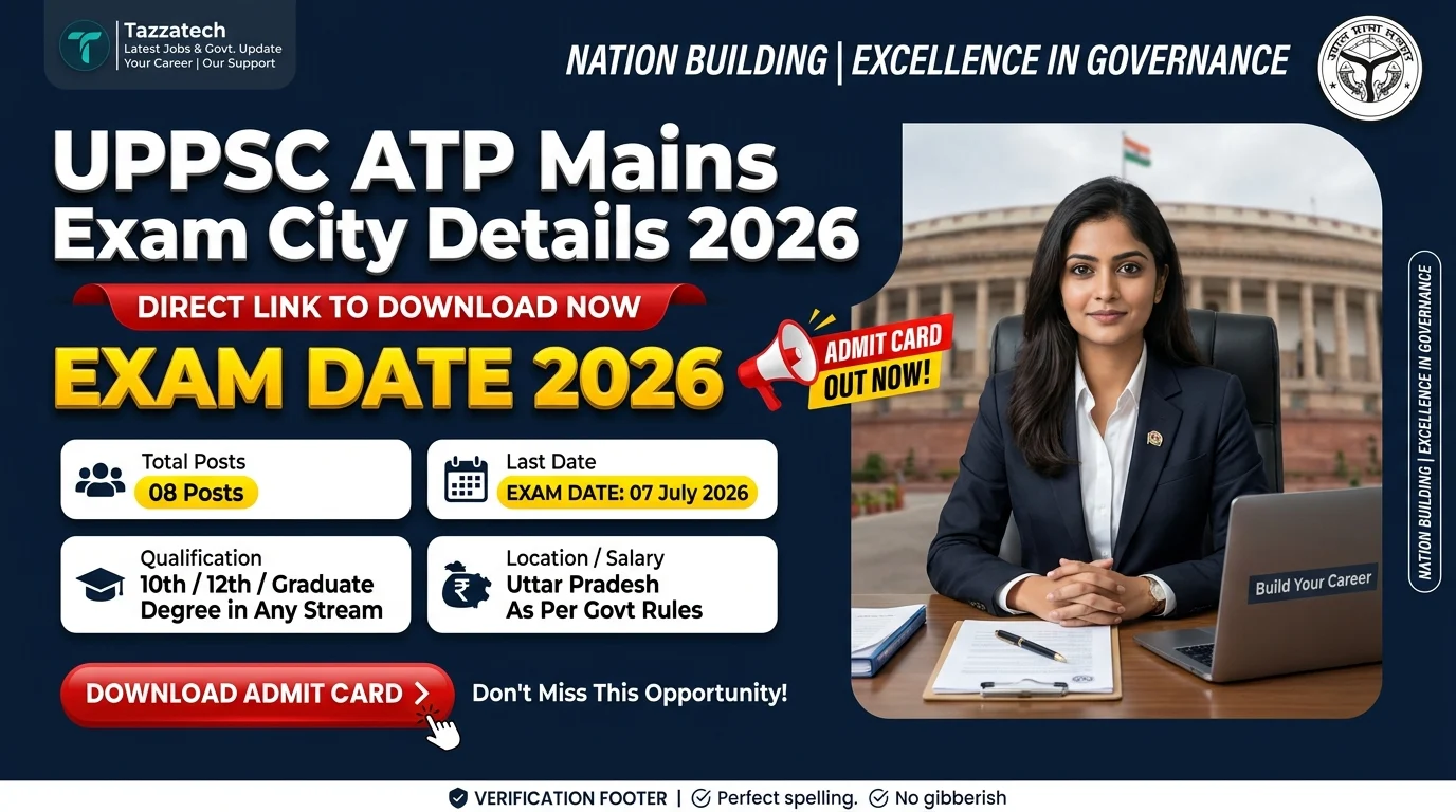 UPPSC ATP Mains Exam City Details 2026